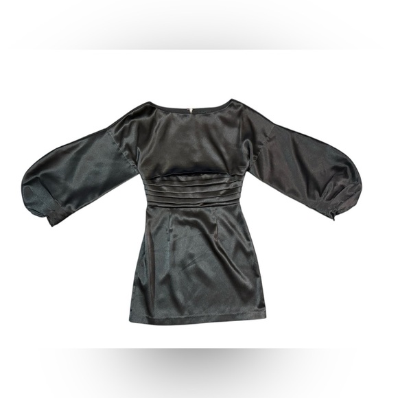 h:ours Cristiano Mini Dress in Black Noir Size Small - Picture 3 of 10